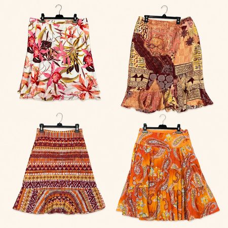 Y2k Coral Bloom Skirts