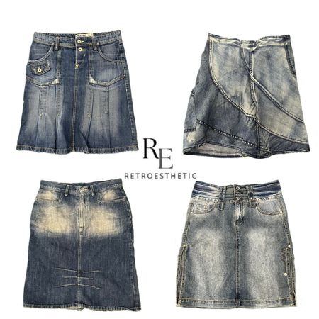 Y2k NYC IT GIRL DENIM MIDI SKIRT RE-3360