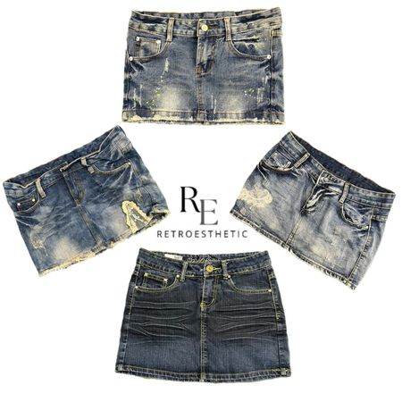 Y2k NYC IT GIRL DENIM MINI SKIRTS RE-3363