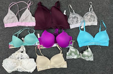 PINK Bra Lot 16 PCS Assorted Bras & Bralettes Women’s Bundle