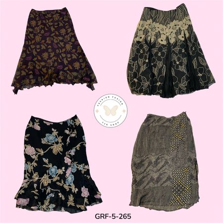 Boho Vibes Printed Skirt | Flowy Poly Fabric Comfort Fit (GRF-5-265)