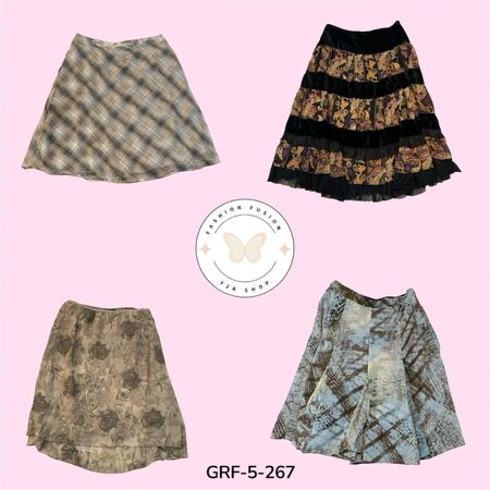 Elegant Abstract Print Skirt | Premium Poly Soft Finish (GRF-5-267)