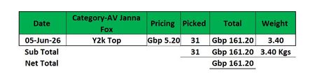 Custom handpick Janna Fox Checkout