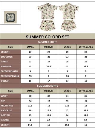 Upcycled Printed Lounge Shorts & Shirt Set