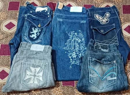 2000s Men Emroided Jean Pant