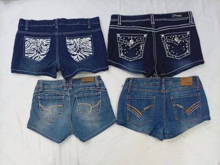 CR8924  UPCYCLED Y2K MINI DENIM SHORTS