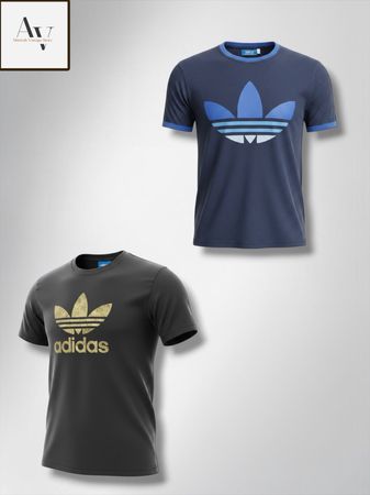 Adidas printed crew neck