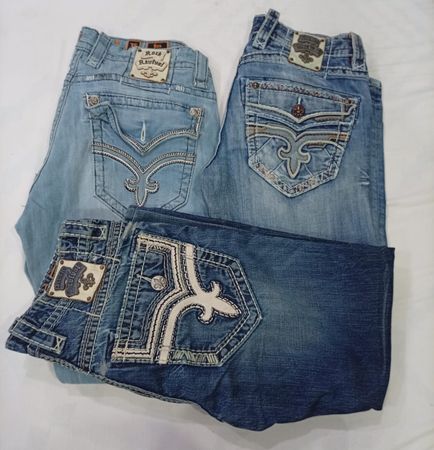 CR8941 VINTAGE ROCK REVIVAL MEN'S JEANS