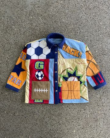 Upcycled Sports Patchwork Jacket