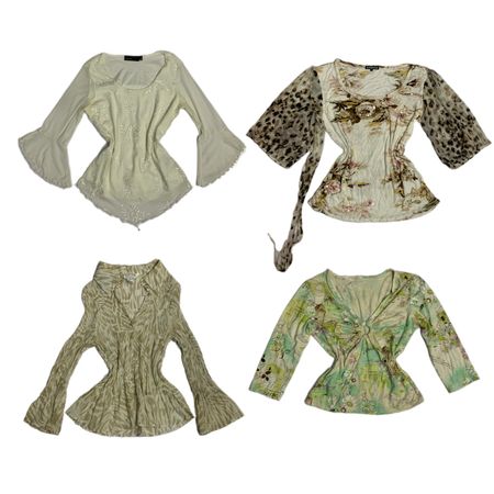 Y2K Aesthetic Dream: Vintage Bell-Sleeve Collection