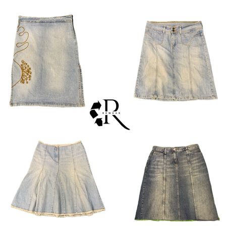 Y2K Paris Hilton Girl Denim Midi Skirts RW2097