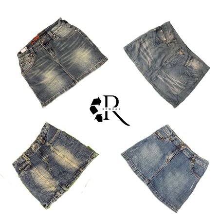 Y2K Era Cyber Girl Denim Mini Skirts RW2099