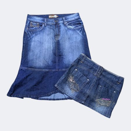 Y2K Denim Mini & Midi Skirt Bundle Vintage Jean Skirts