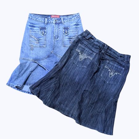 Denim Skirts Mini Midi Y2K Jean Skirt Mixed Lot