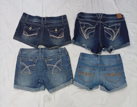 CR8957 UPCYCLED Y2K MINI DENIM SHORTS
