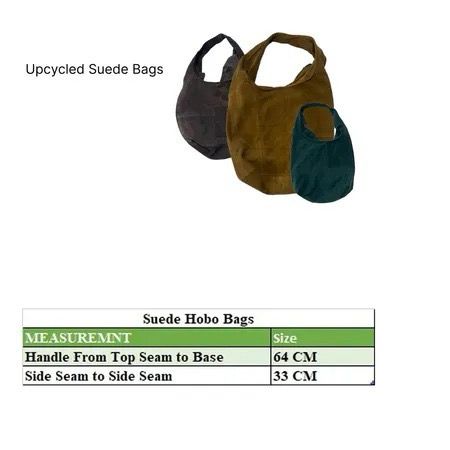 Upcycled Suede Hobo Bag