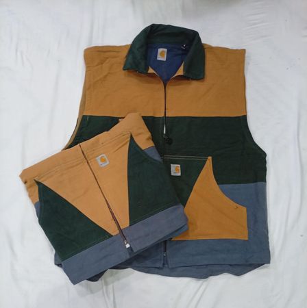 CR8973 UPCYCLED CARHARTT VESTS
