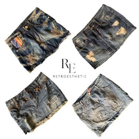 Y2K NYC IT GIRL DENIM MINI SKIRTS RE-3377