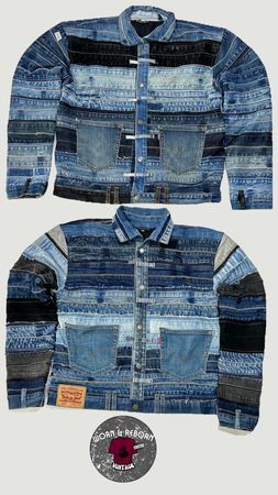 Upcycled Levi’s denim belted jacket WR1677