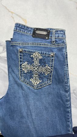 Custom handpick Y2k embroidered jeans