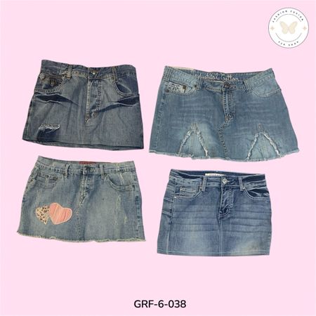 Retro Style Denim Mini Skirt | Cute & Casual Streetwear Look (GRF-6-038)
