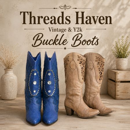 TH# 002 Vintage Buckle Boots – Bold & Fashion Forward