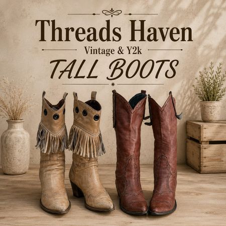 TH# 005 Vintage Tall Boots – Timeless Western Elegance
