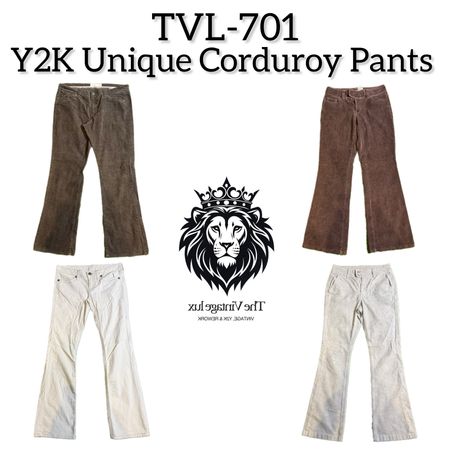Y2K Unique Corduroy Pants (TVL-701)