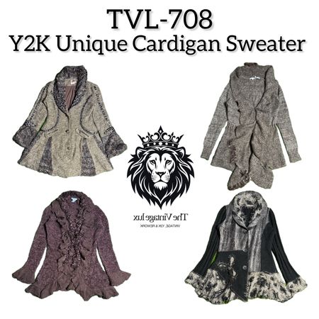 Y2K Unique Cardigan Sweater (TVL-708)