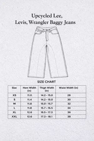 Upcycled Levi’s wide leg jeans