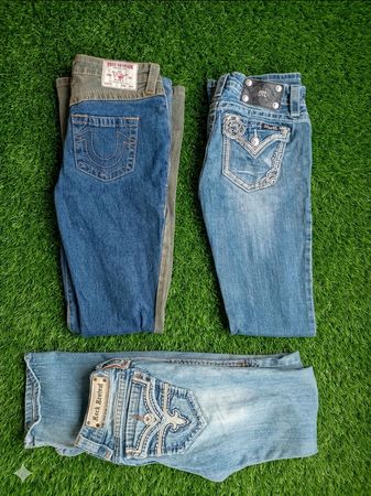 Miss Me True Religion Rock Revival Jeans Wholesale | 47pc Y2K Denim Mix | Bootcut Straight Skinny