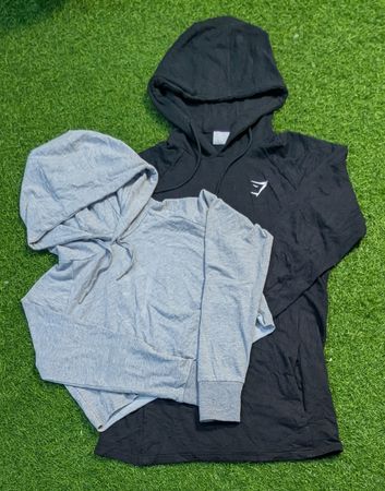 6095 - Gymshark ¼ zip, verkürzte Kapuzenpullover und Kapuzenpullover