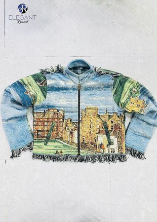 UPCYCLED Tapestry Zip Up Jackets - EVR0626