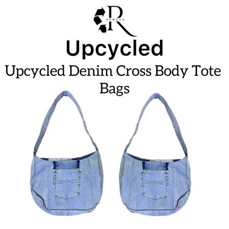 Upcycled Denim Cross Body Tote Bags