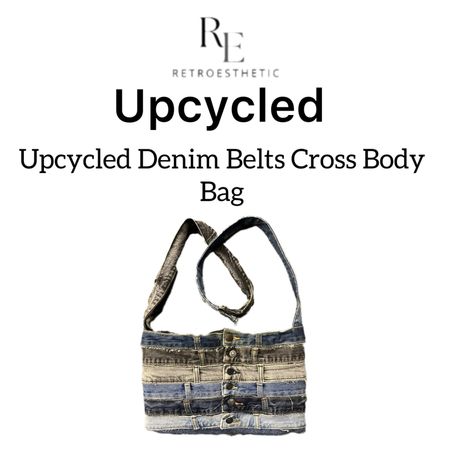 Upcycled Denim Gürtel Crossbody Tasche
