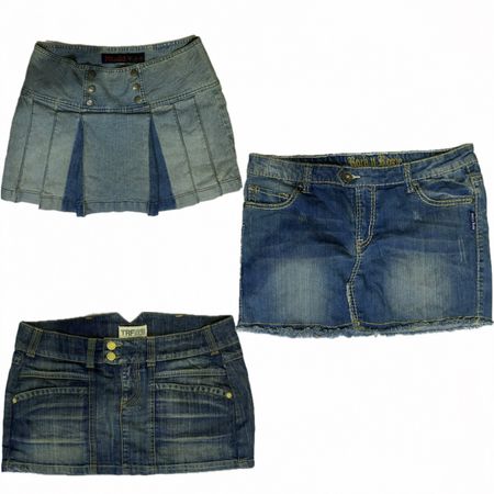 Denim y2k mini skirts reloaded-(YC-004)