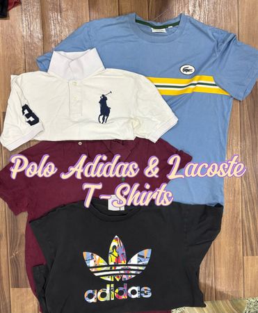 Polo Adidas & Lacoste T-shirts-9 Pcs