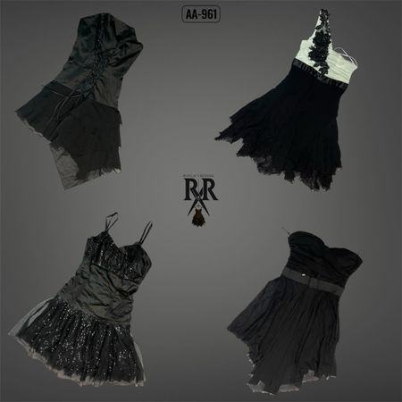 Y2K Black Gothic Mix Dresses (AA-961)