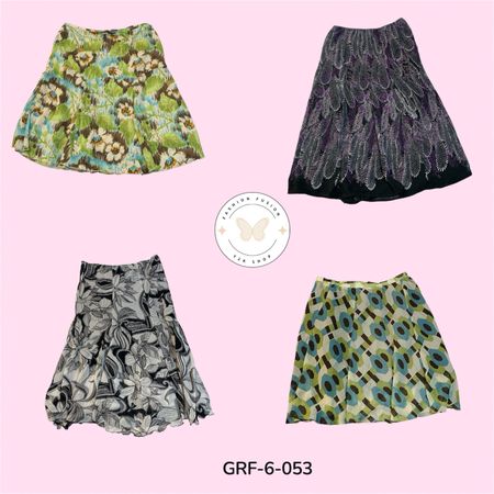 Elegant High Waist Printed Poly Skirt – Daily Wear Collection (GRF-6-053)