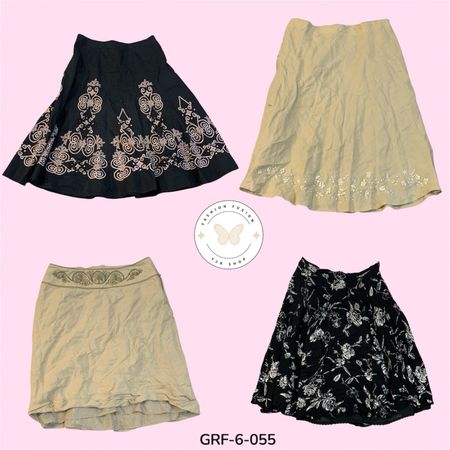 Fashionable Cotton Poly Skirt | Minimalist Chic Daily Wear (GRF-6-055)