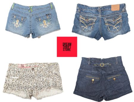Y2K INSPIRED SEXCY SHORTS DESIGNER BRAND'S INCLUDED ANGEL, 1st KISS,etc