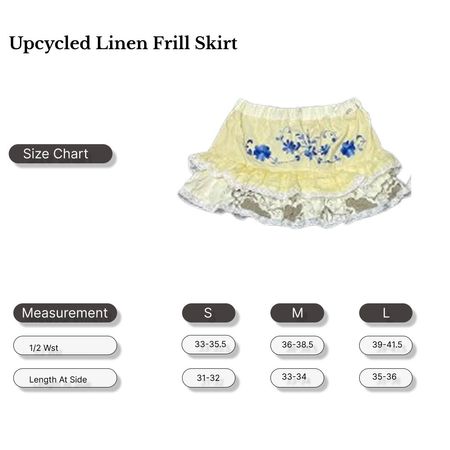Upcycled Linen Frill Skirt