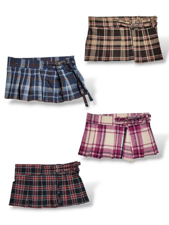 UPCYCLED TARTAN MINI SKIRT
