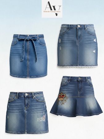 Beautuful denim Mini and midi Skirts