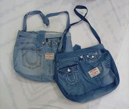 CR9029 UPCYCLED TRUE RELIGION BAGS