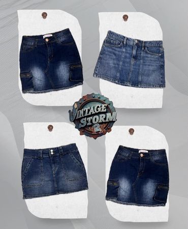 Y2K Denim Micro Skirt