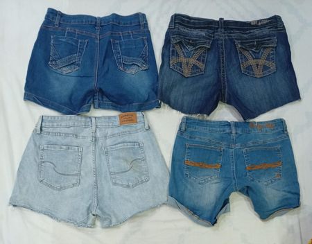CR9041 UPCYCLED Y2K MINI DENIM SHORTS