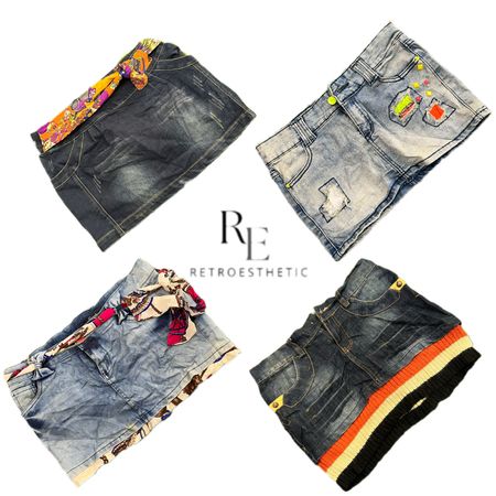 Y2k NYC IT GIRL DENIM MINI SKIRTS RE-3385
