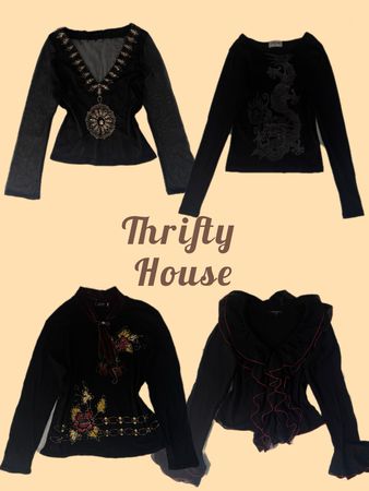 Just £4PP; Gothic Glam Y2K Tops(TH/473)