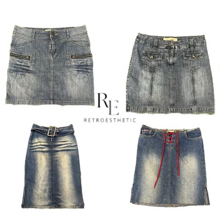Y2K NYC IT GIRL DENIM MIDI SKIRT RE-3388